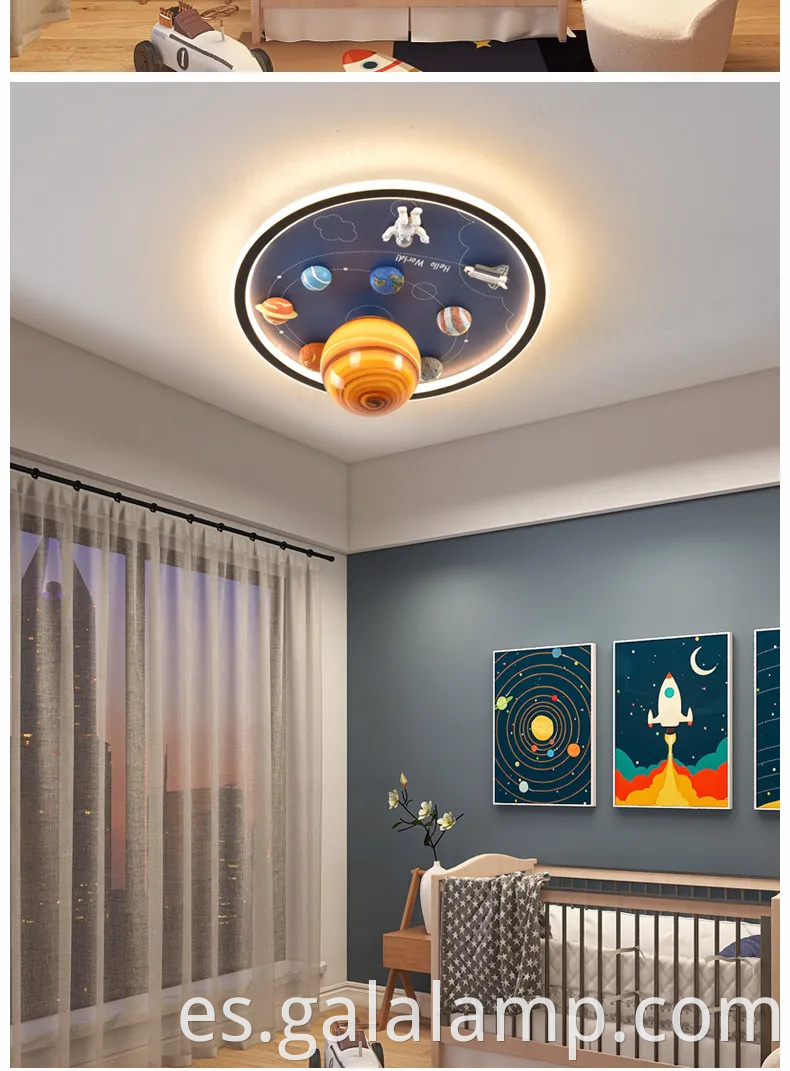 Lámpara de techo LED creativa de astronautas para niños de los niños